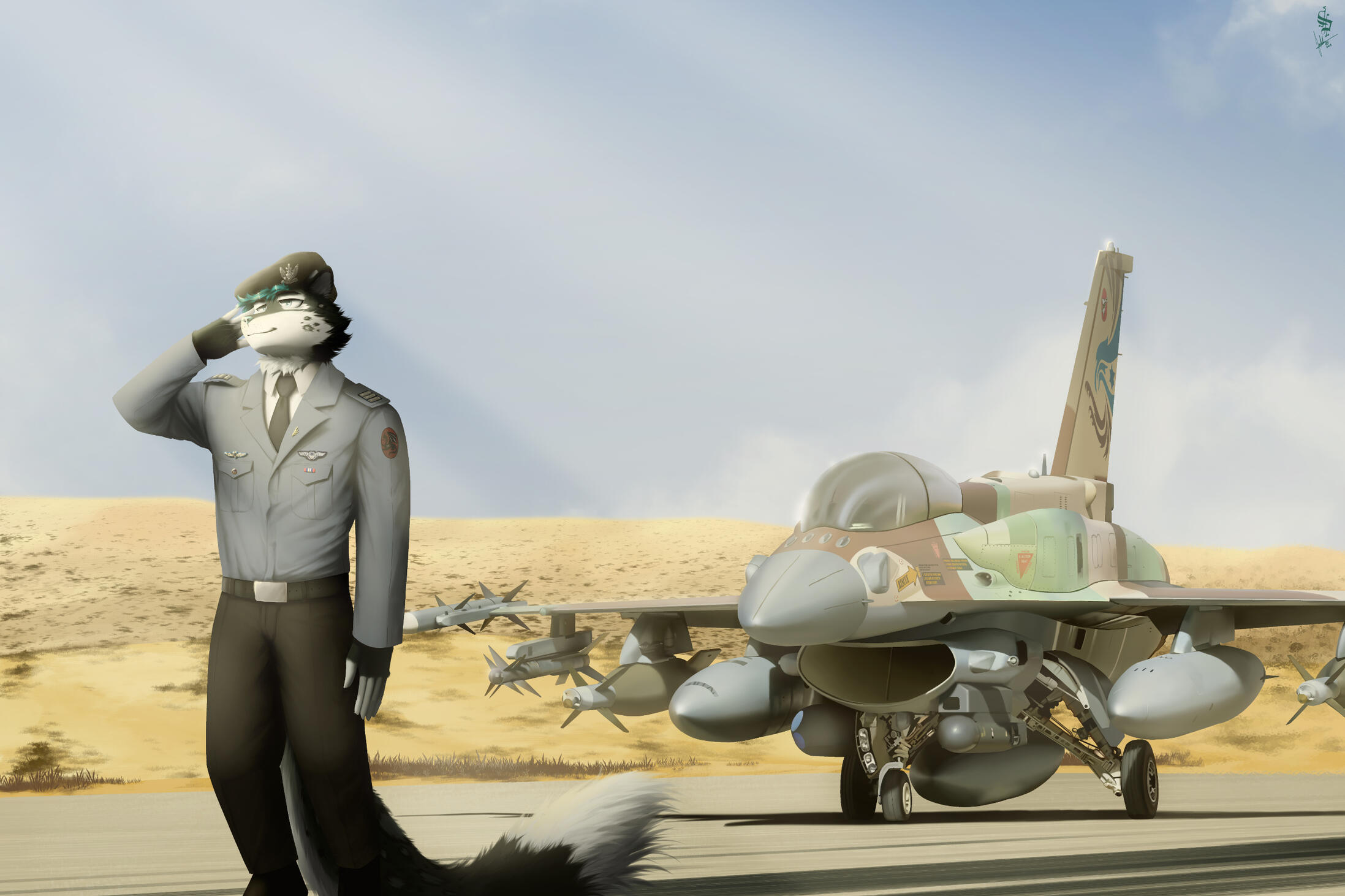 (NON POLITICAL) Vale posing in front of an IDF F-16i