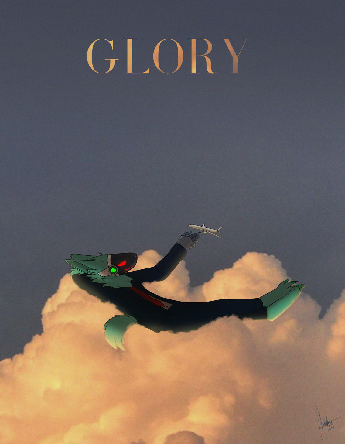 Glory on the clouds