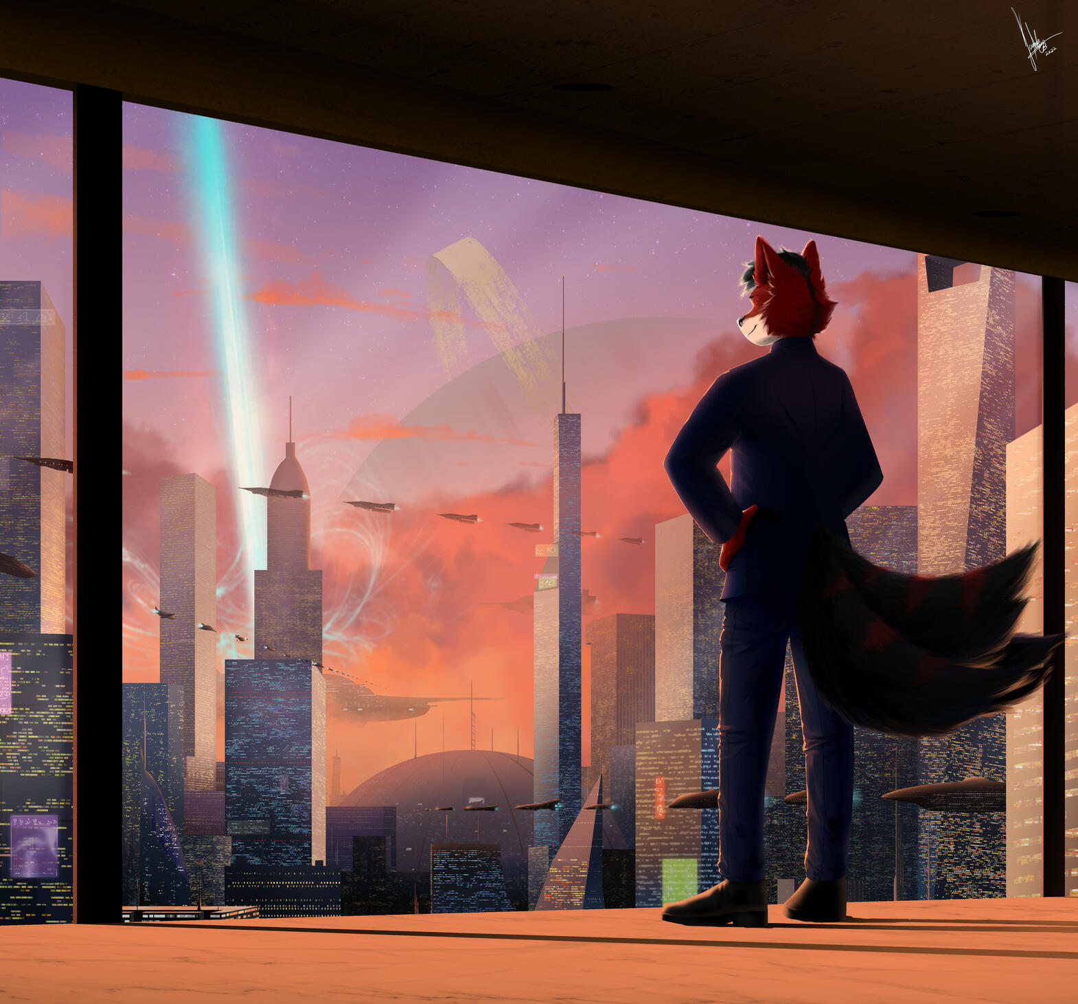 Folfie, the ruler, watching over Accension